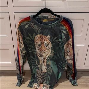 Jungle Print Aviator Nation sweatshirt